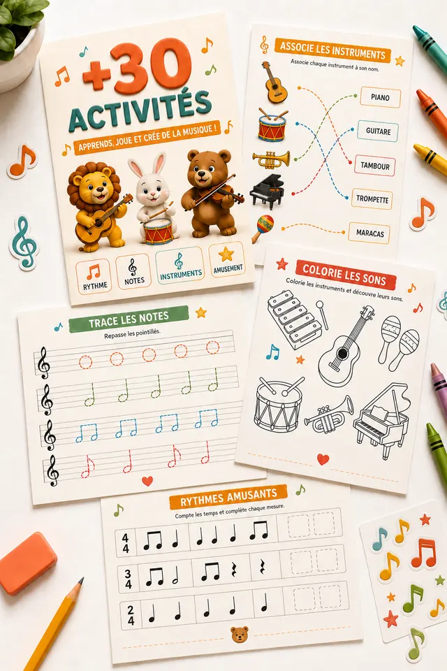 Aperçu du support musical à imprimer 1